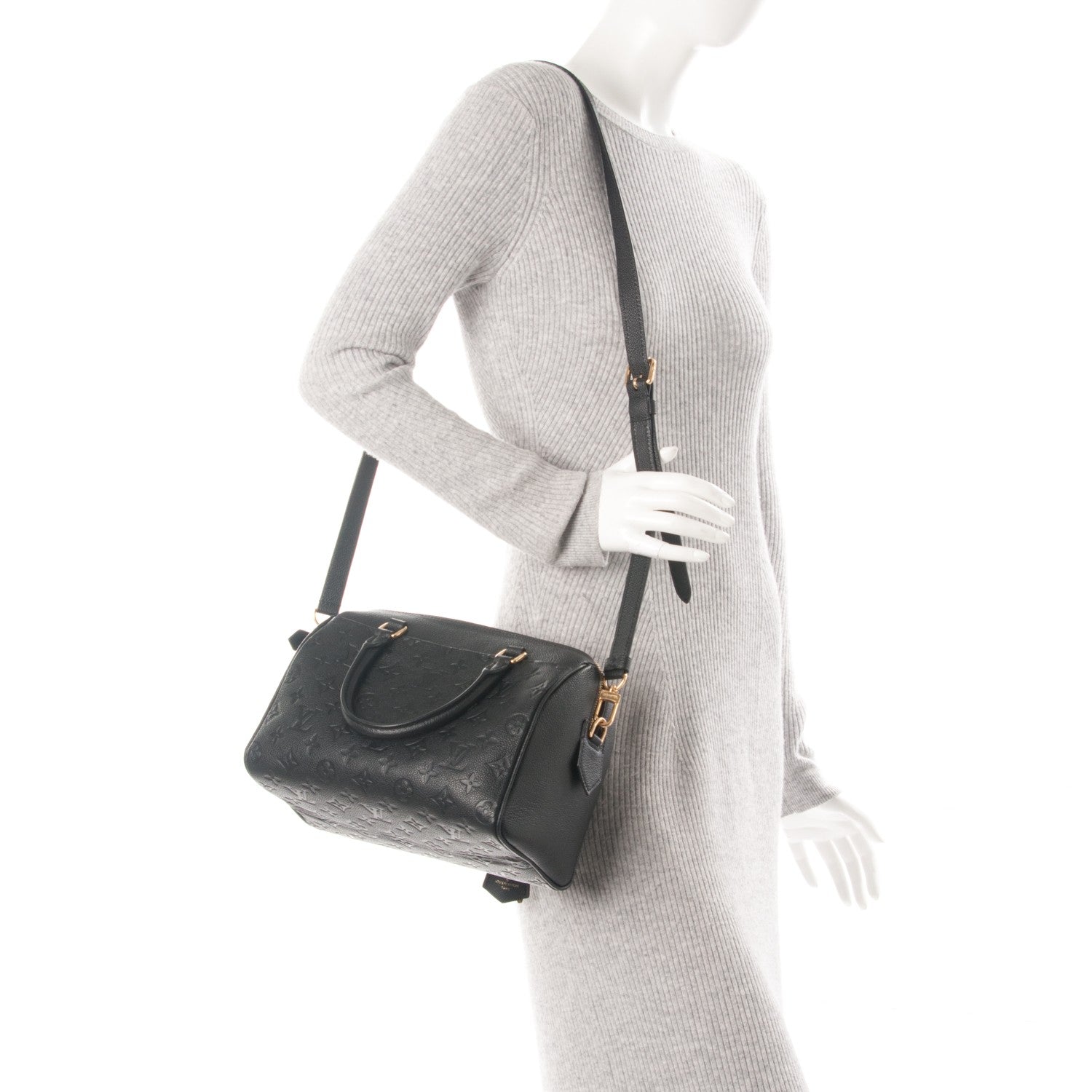 Louis Vuitton Empreinte Speedy Bandouliere 25 NM Black 2 of 7