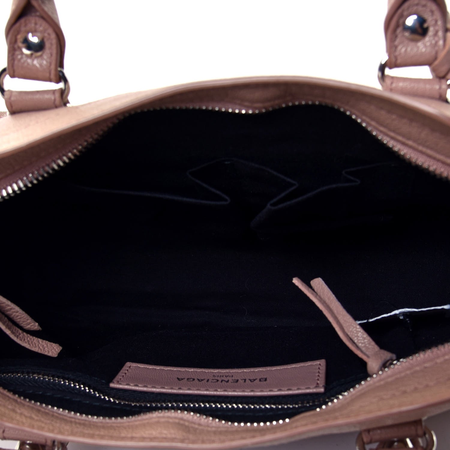 Balenciaga Shiny Goatskin Silver Metallic Edge Hardware S City Rose Des Sables 4 of 4
