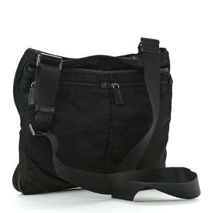 Prada Nylon Flat Messenger Bag Black 3 of 12