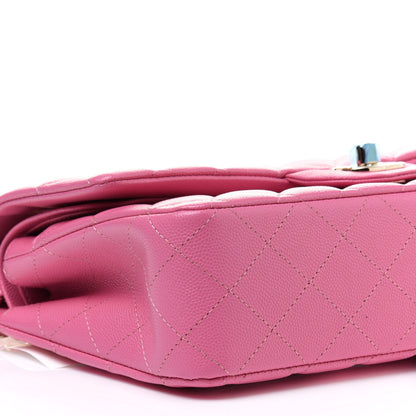 Chanel Caviar Quilted Medium Double Flap Pink 9 of 11