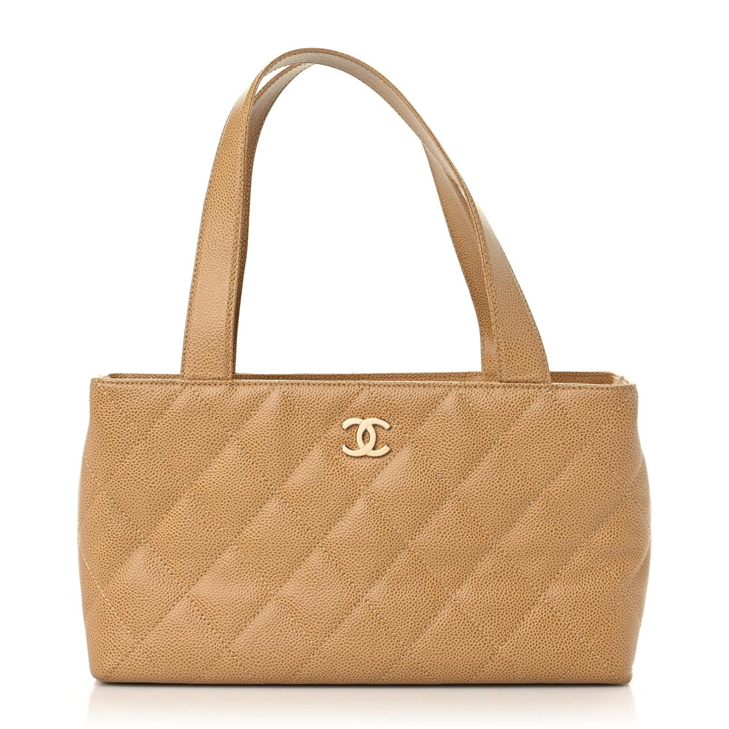 Chanel Caviar Quilted Shoulder Bag Beige 1 of 13