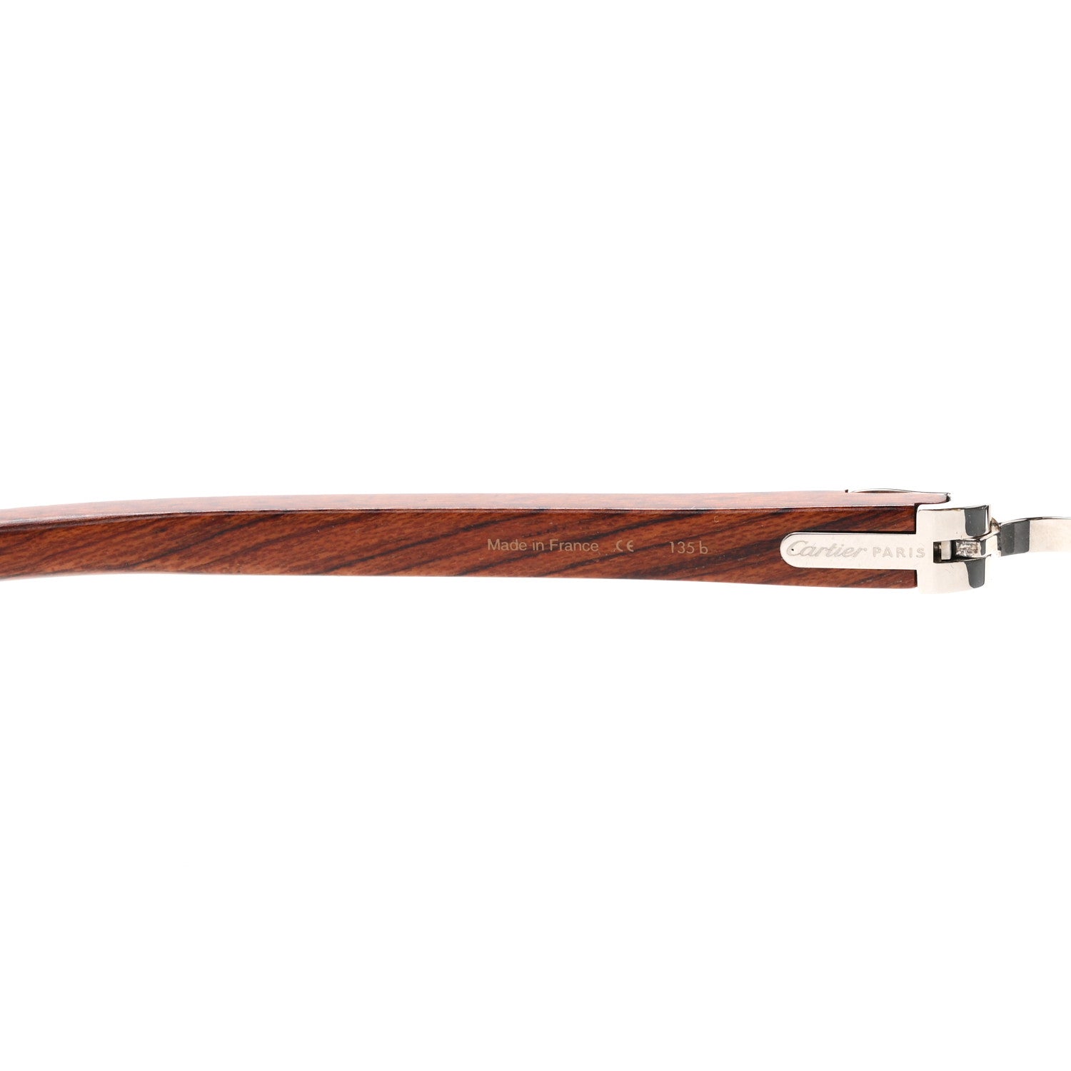Cartier Metal Wood Tiger Bubinga Sunglasses 6 of 7