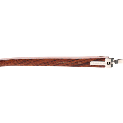 Cartier Metal Wood Tiger Bubinga Sunglasses 6 of 7