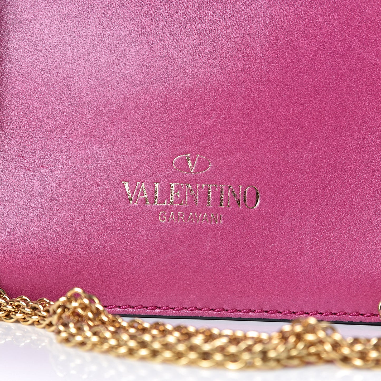 Shiny Nappa L'Amour Rockstud Shoulder Bag Fuxia