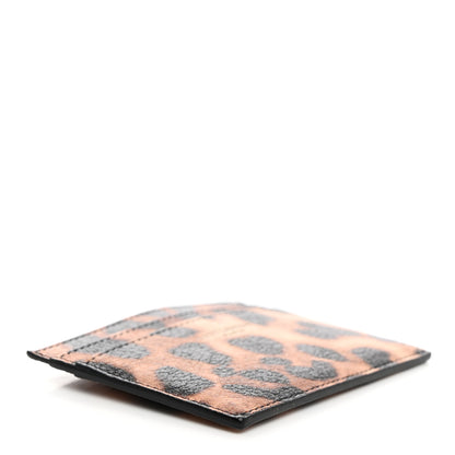 Saint Laurent Calfskin Leopard Print Card Case Manto Naturale 4 of 7