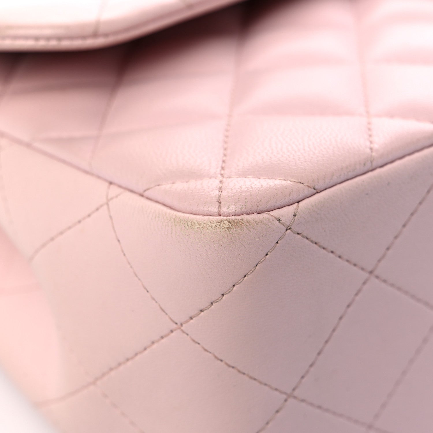 Chanel Lambskin Quilted Jumbo Double Flap Light Pink 8 of 16