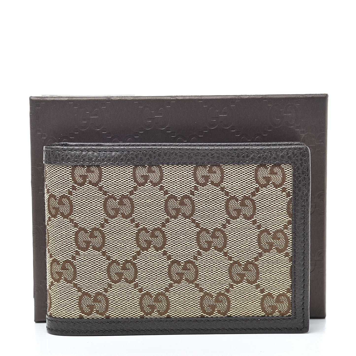 Monogram Bi-Fold Wallet Dark Brown