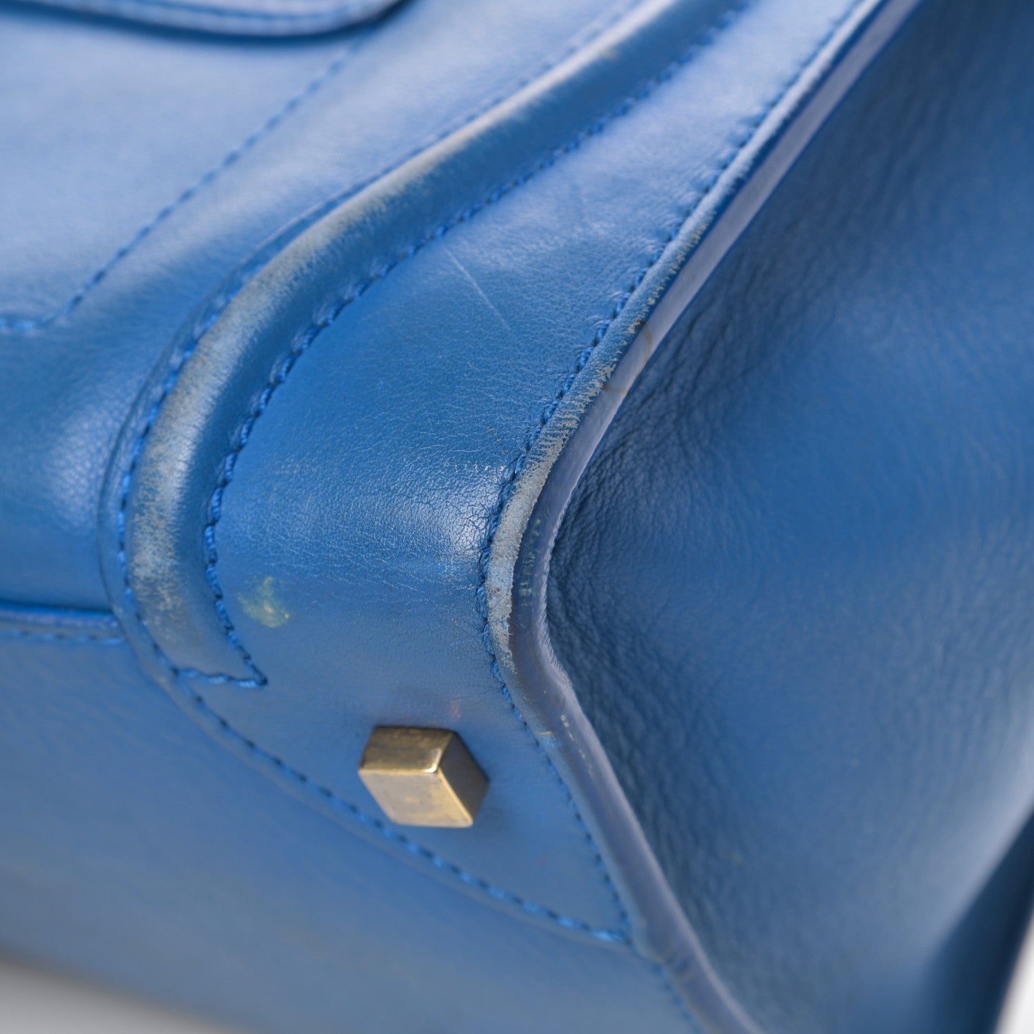 Celine Smooth Calfskin Mini Luggage Royal Blue 10 of 26