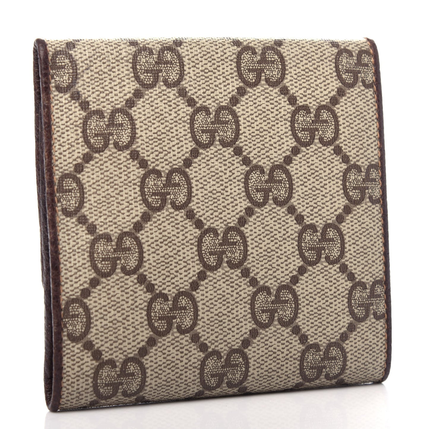 Coated Canvas Monogram Compact Wallet Brown