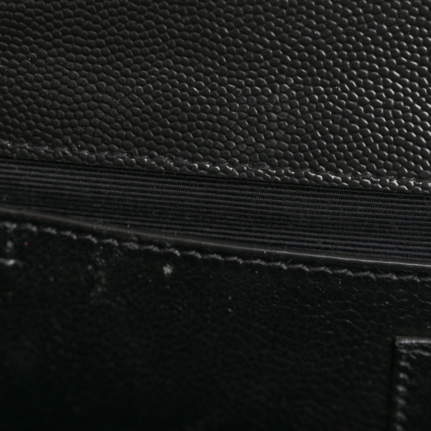 Grain De Poudre Textured Mixed Matelasse Triquilt Medium Monogram Satchel Black