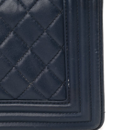 Chanel Lambskin Quilted Medium Boy Flap Blue 11 of 15