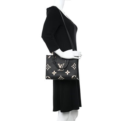Louis Vuitton Empreinte Monogram Giant Onthego PM Black Beige 2 of 9