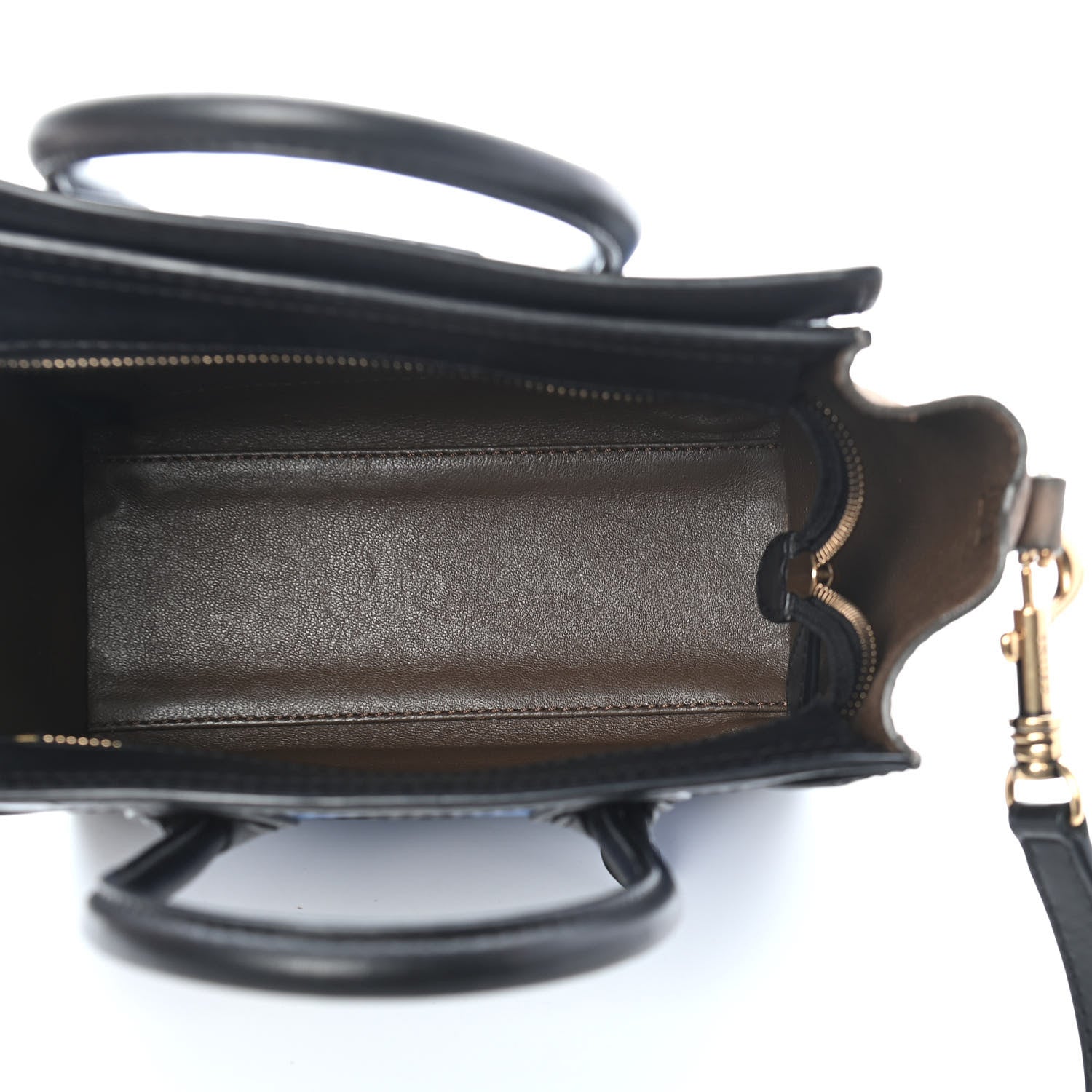 Celine Nubuck Smooth Calfskin Nano Tri-Color Luggage Royal Blue 5 of 9