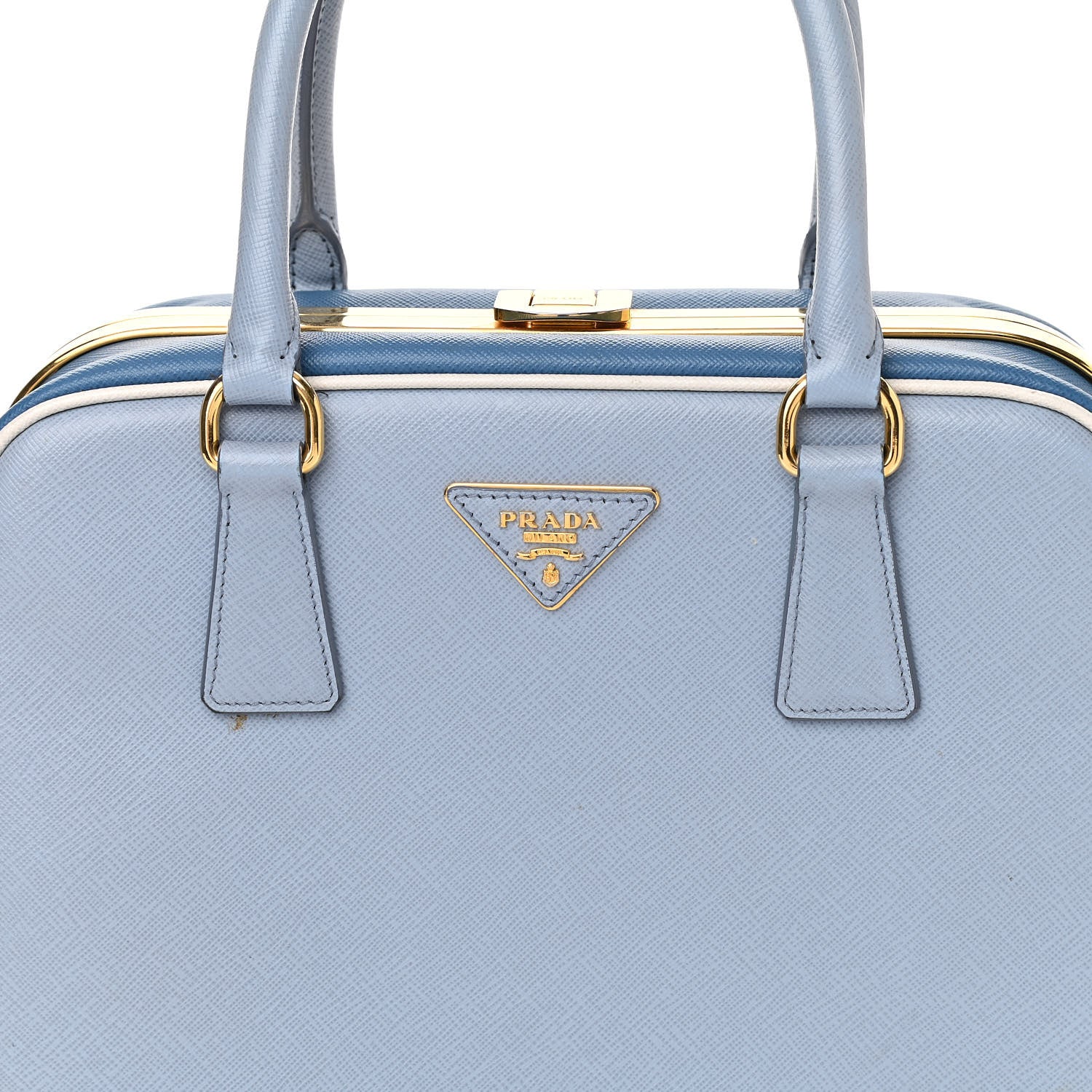Prada Saffiano Pyramid Bag Aviazione Cobalto 7 of 9