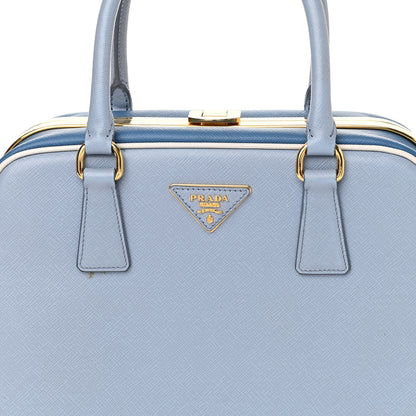 Prada Saffiano Pyramid Bag Aviazione Cobalto 7 of 9