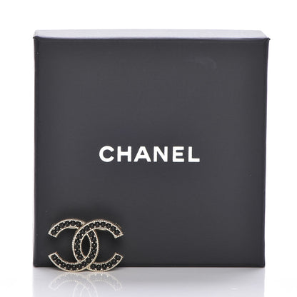 Chanel Bead CC Brooch Black Light Gold 5 of 5