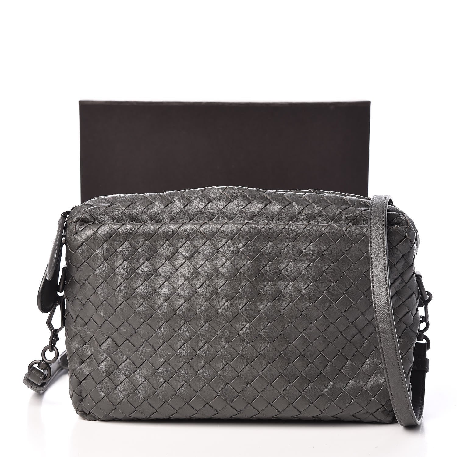 Bottega Veneta Nappa Intrecciato Small Camera Bag New Light Grey 11 of 11