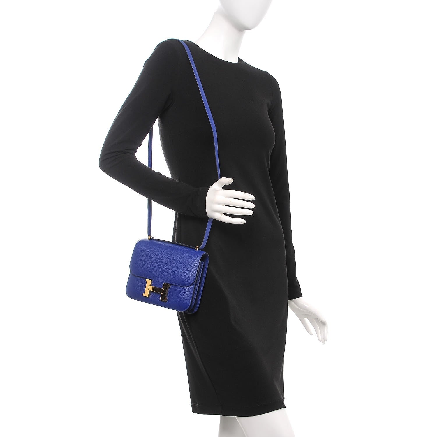 Hermes Epsom Constance 18 Bleu Electrique 2 of 31