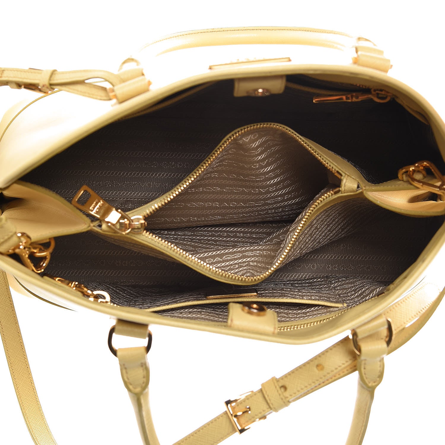 Prada Saffiano Lux Open Promenade Tote Ananas 6 of 17