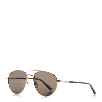 Gucci Metal Aviator Sunglasses GG0388S Gold 1 of 9