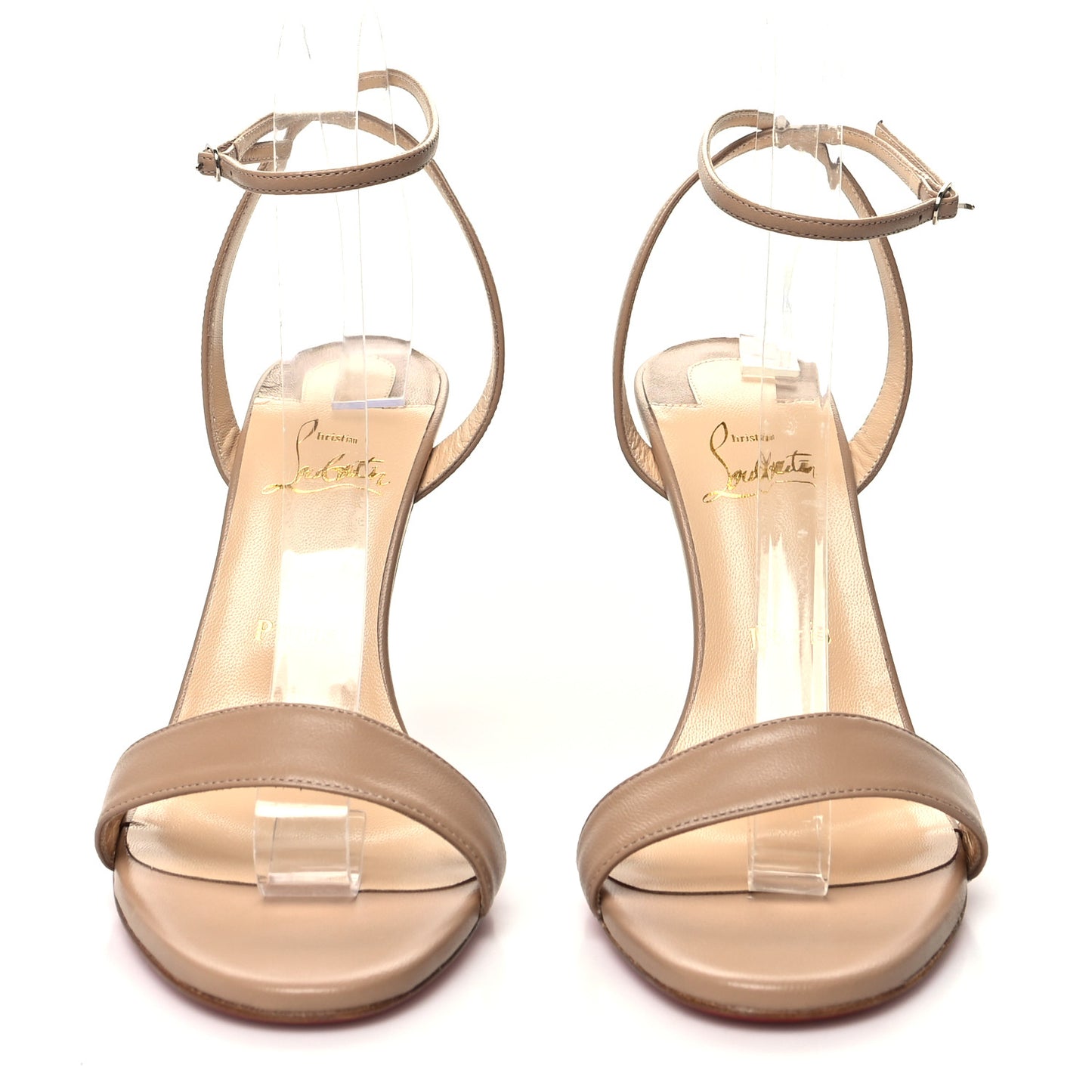 Nappa Loubi Girl 100 Sandals 39 Nude