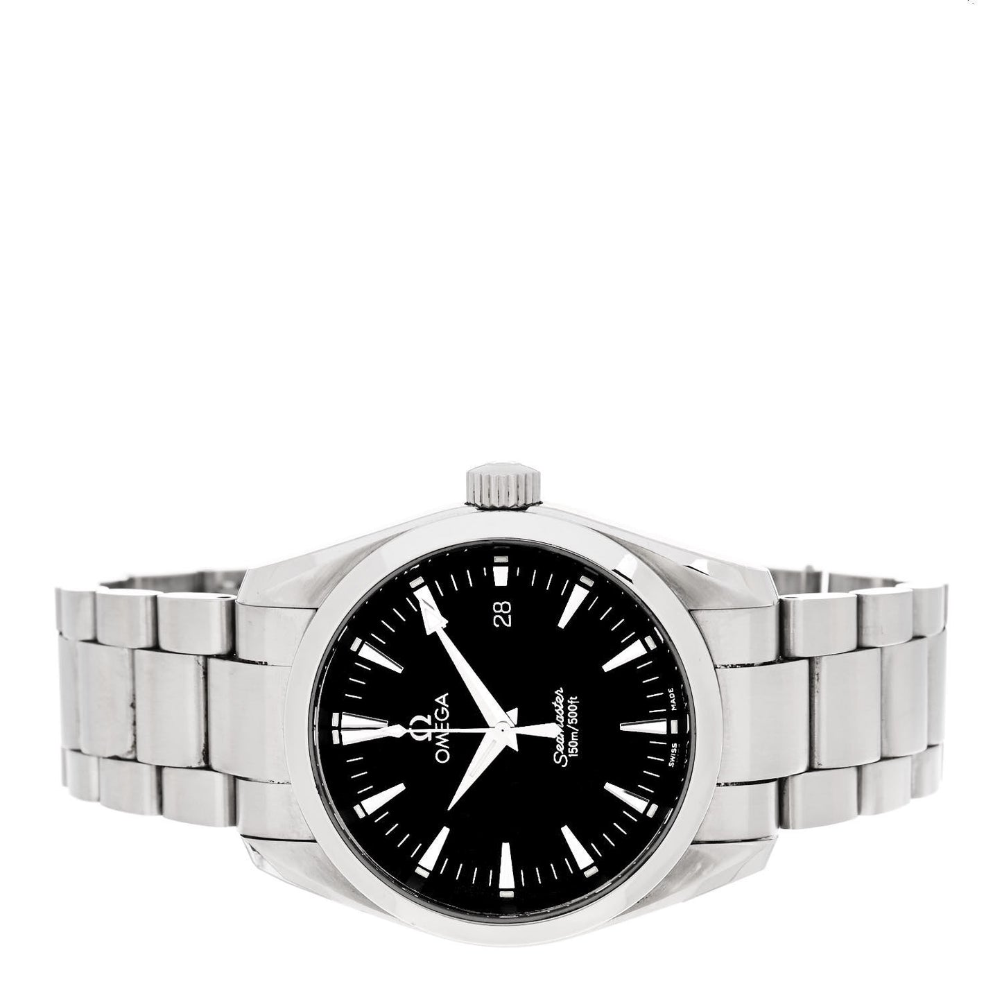 Stainless Steel 36mm Seamaster Aqua Terra Quartz Watch Black 2518.50