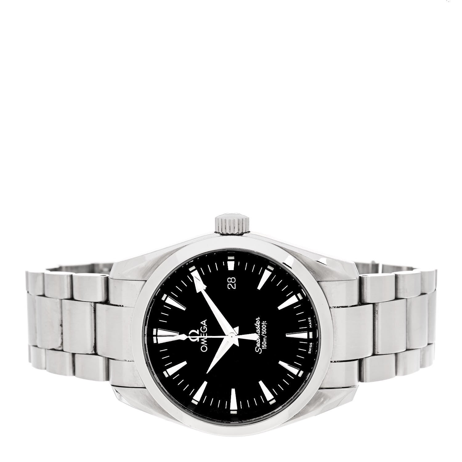Omega Stainless Steel 36mm Seamaster Aqua Terra Quartz Watch Black 2518.50 2 of 4