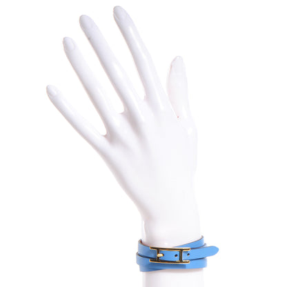 Hermes Swift 3MM Hapi Triple Tour Wrap Bracelet S Bleu Paradis 2 of 7