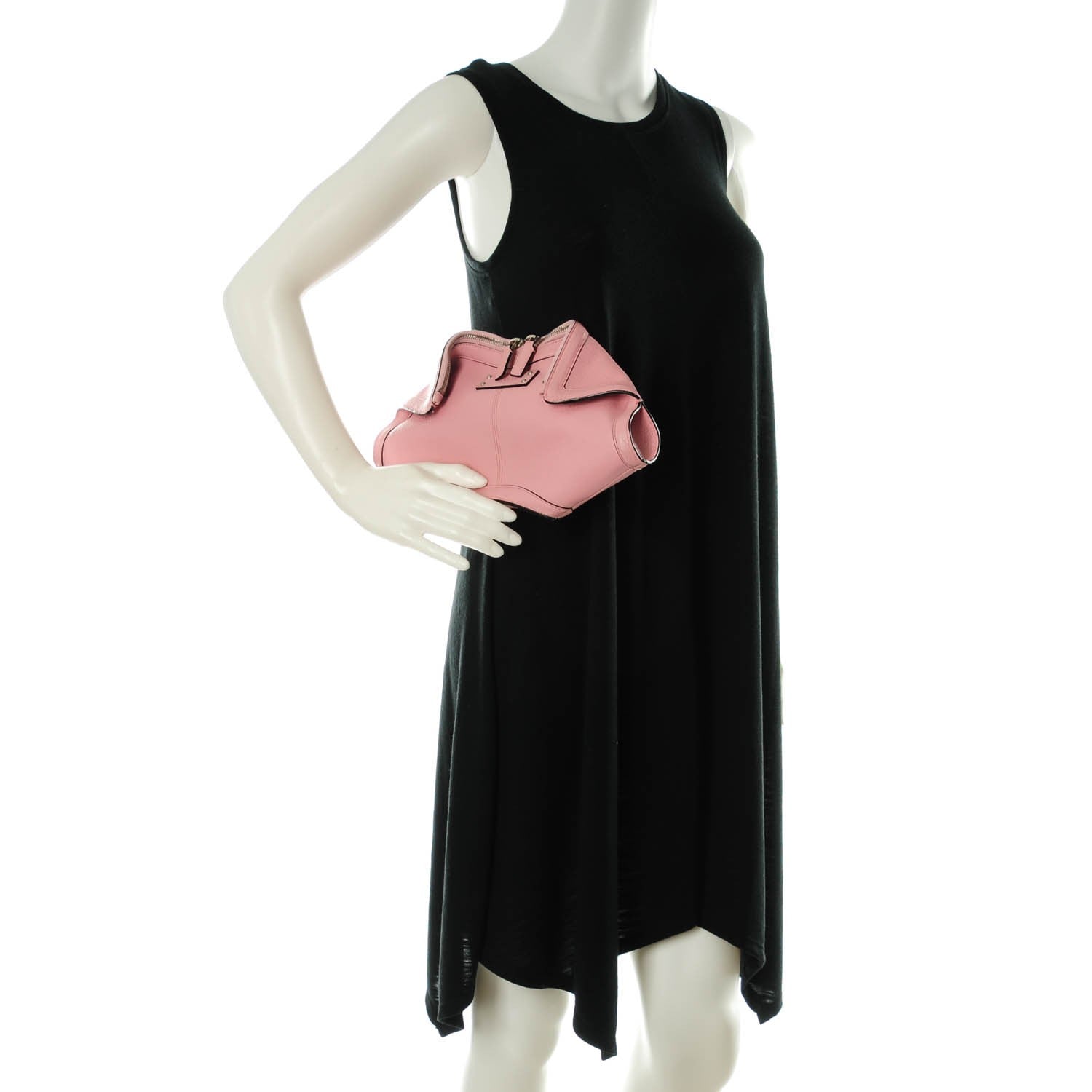 Alexander McQueen Pebbled Calfskin Small De Manta Clutch Rosa 2 of 7