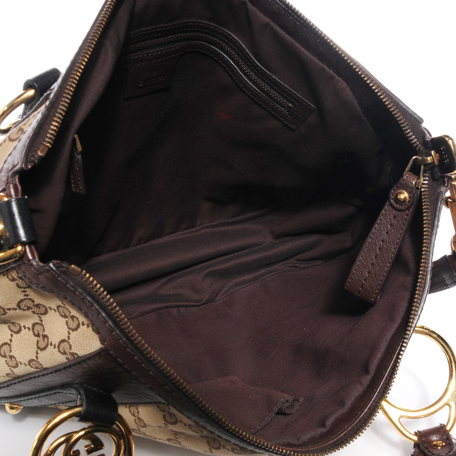 Gucci Monogram Interlocking G Tote Dark Brown 5 of 7