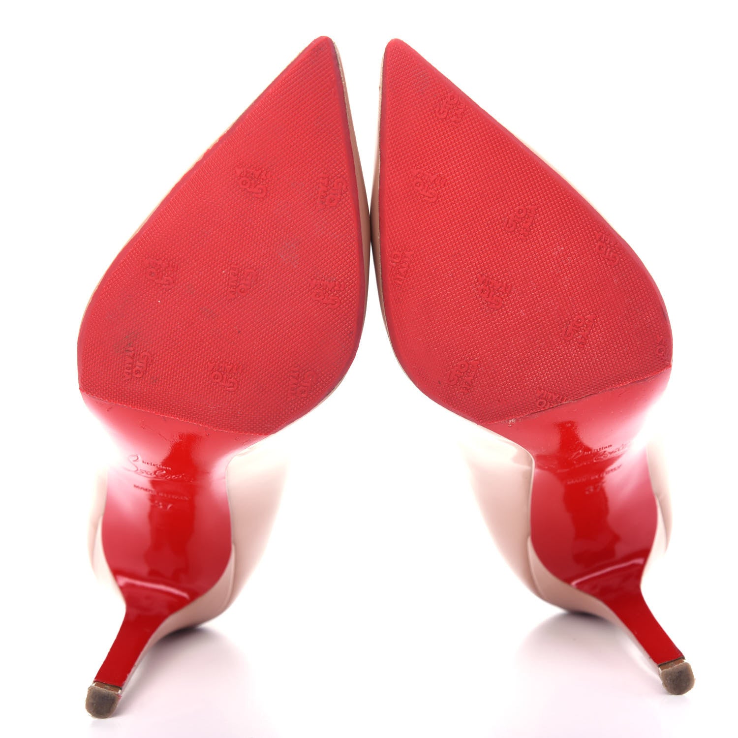 Christian Louboutin Patent Pigalle 100 Pumps 37 Nude 6 of 10