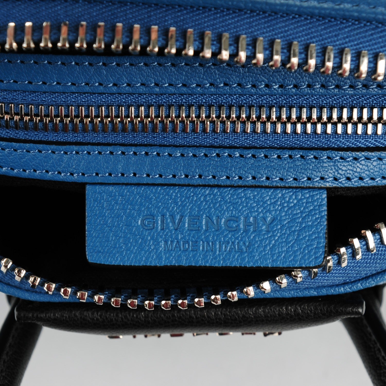 Givenchy Sugar Goatskin Mini Tri-Color Antigona Blue Grey Black 6 of 7