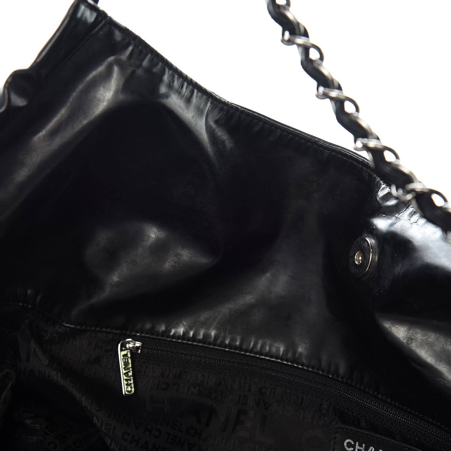 Chanel Vinyl XL Coco Cabas Black 10 of 17