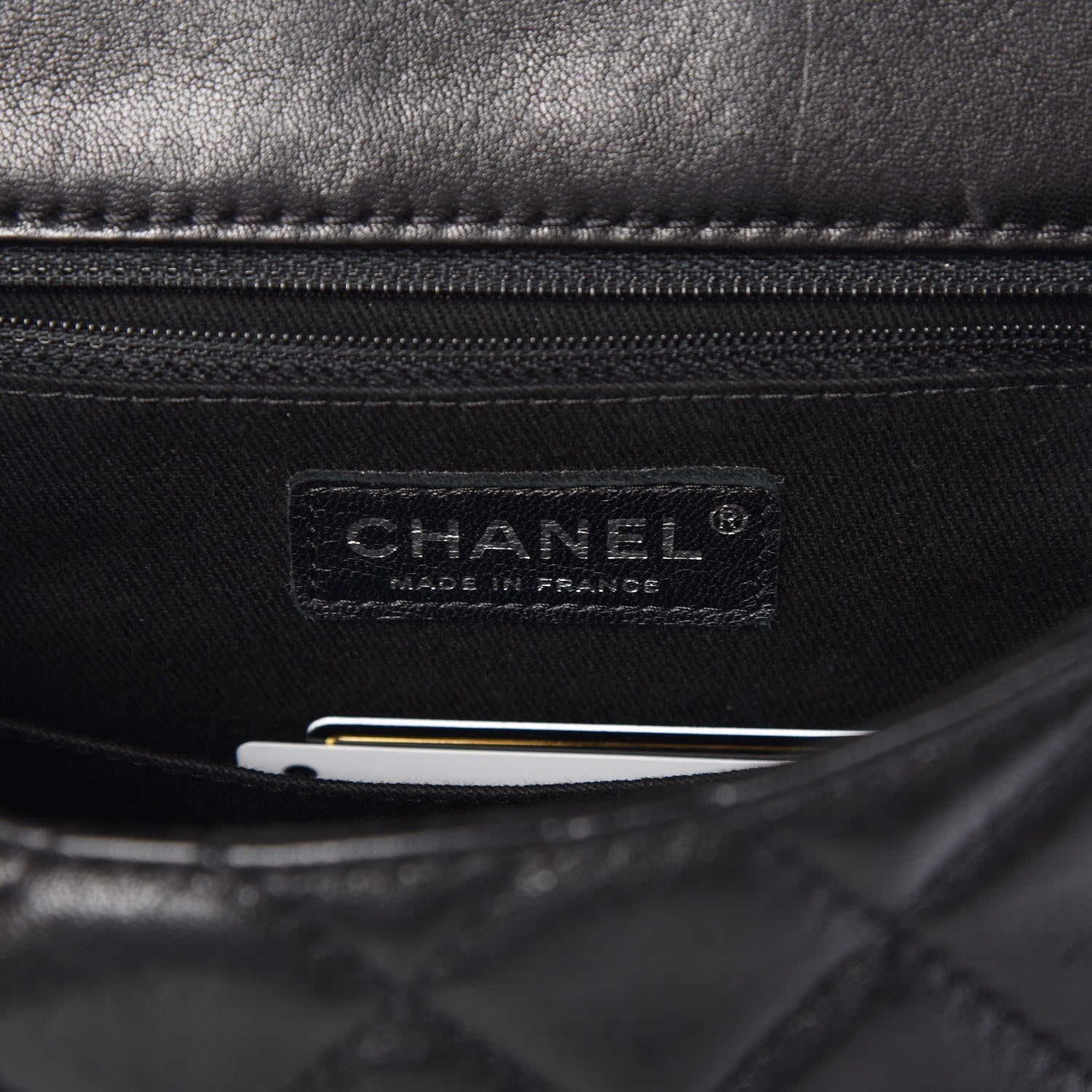 Chanel Lambskin Quilted Messenger Bag Black 6 of 7