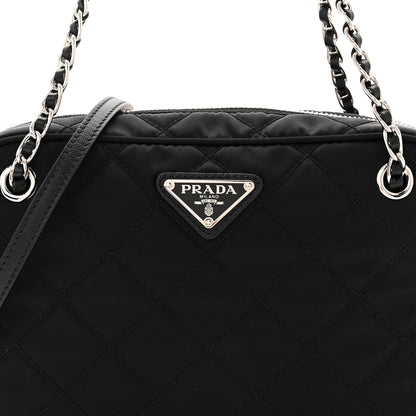 Prada Nylon Tessuto Impuntu Quilted Bandoliera Crossbody Bag Black 7 of 9