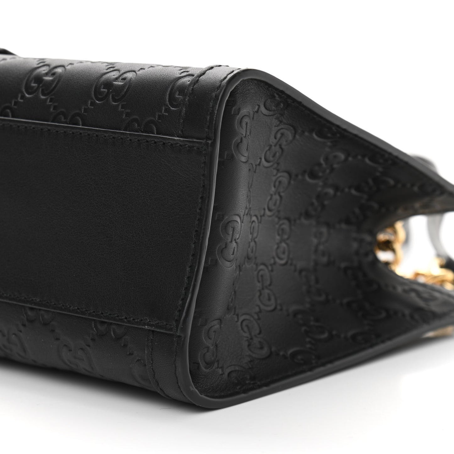 Guccissima Small Padlock Tote Black
