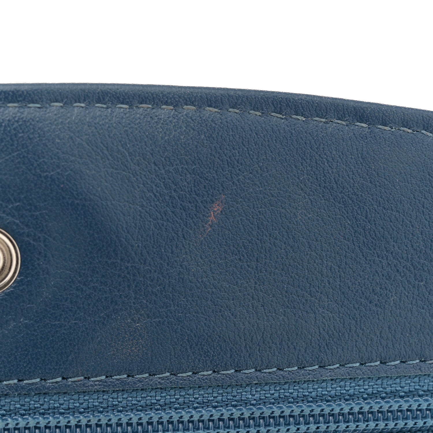 Chanel Patent Quilted Brilliant Wallet On Chain WOC Blue 10 of 13