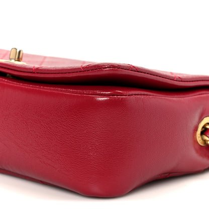 Chanel Shiny Lambskin Quilted Small Fashion Therapy Flap Bag Red 11 of 11