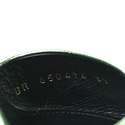 Saint Laurent Metallic Nappa La 16 Mule Sandals 37 Green 10 of 10