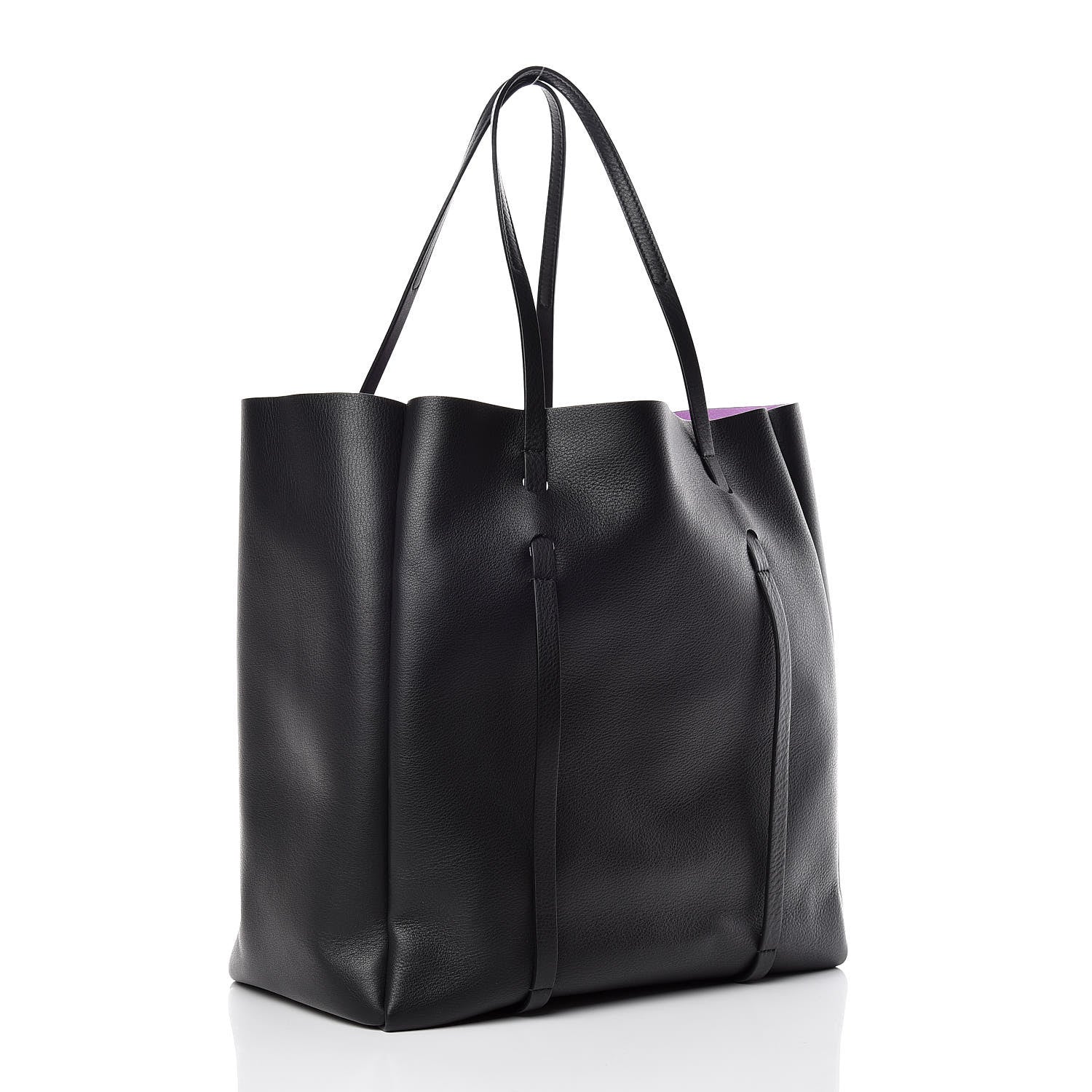 Balenciaga Veau Baltimore Double Sided Medium Everyday Tote Black Purple 4 of 10