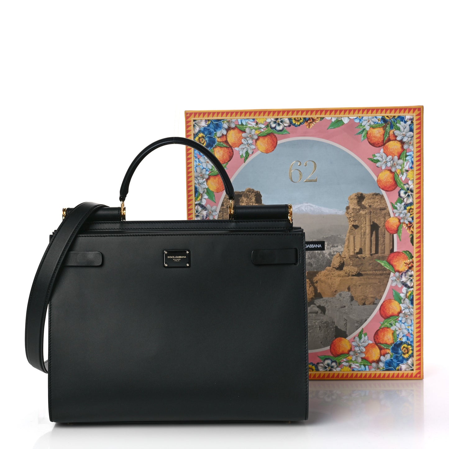Vitello Morbido Large Sicily 62 Bag Black