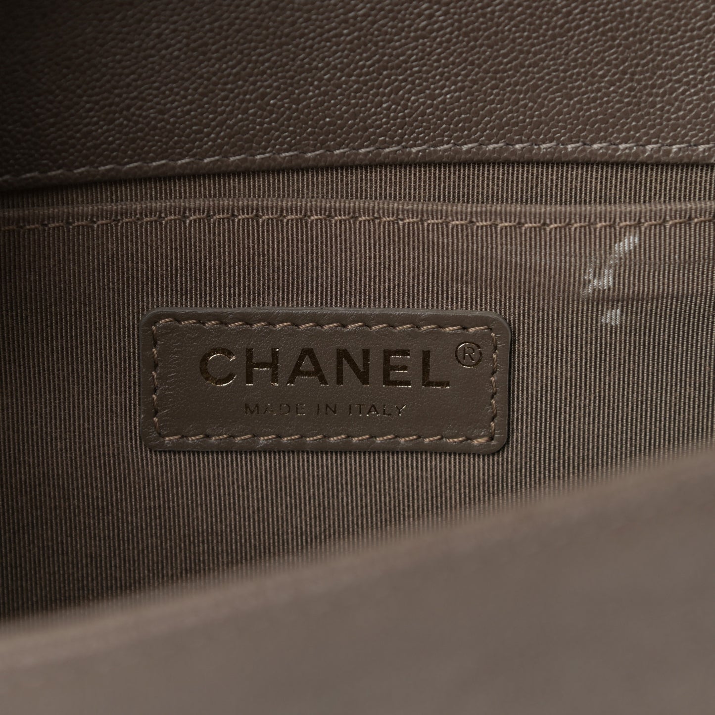 Caviar Quilted Medium Boy Flap Khaki