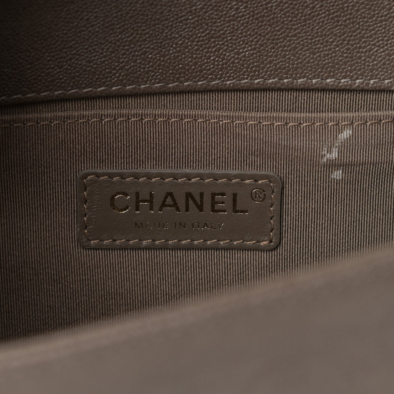 Chanel Caviar Quilted Medium Boy Flap Khaki 6 of 12