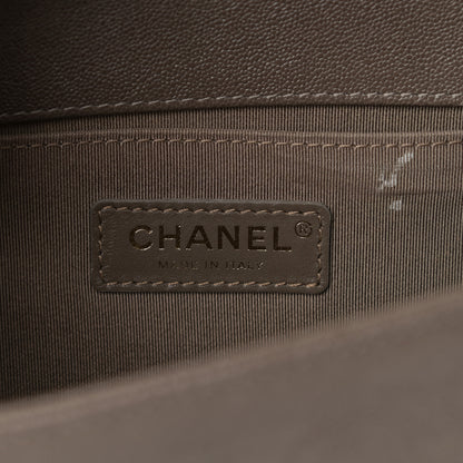 Chanel Caviar Quilted Medium Boy Flap Khaki 6 of 12