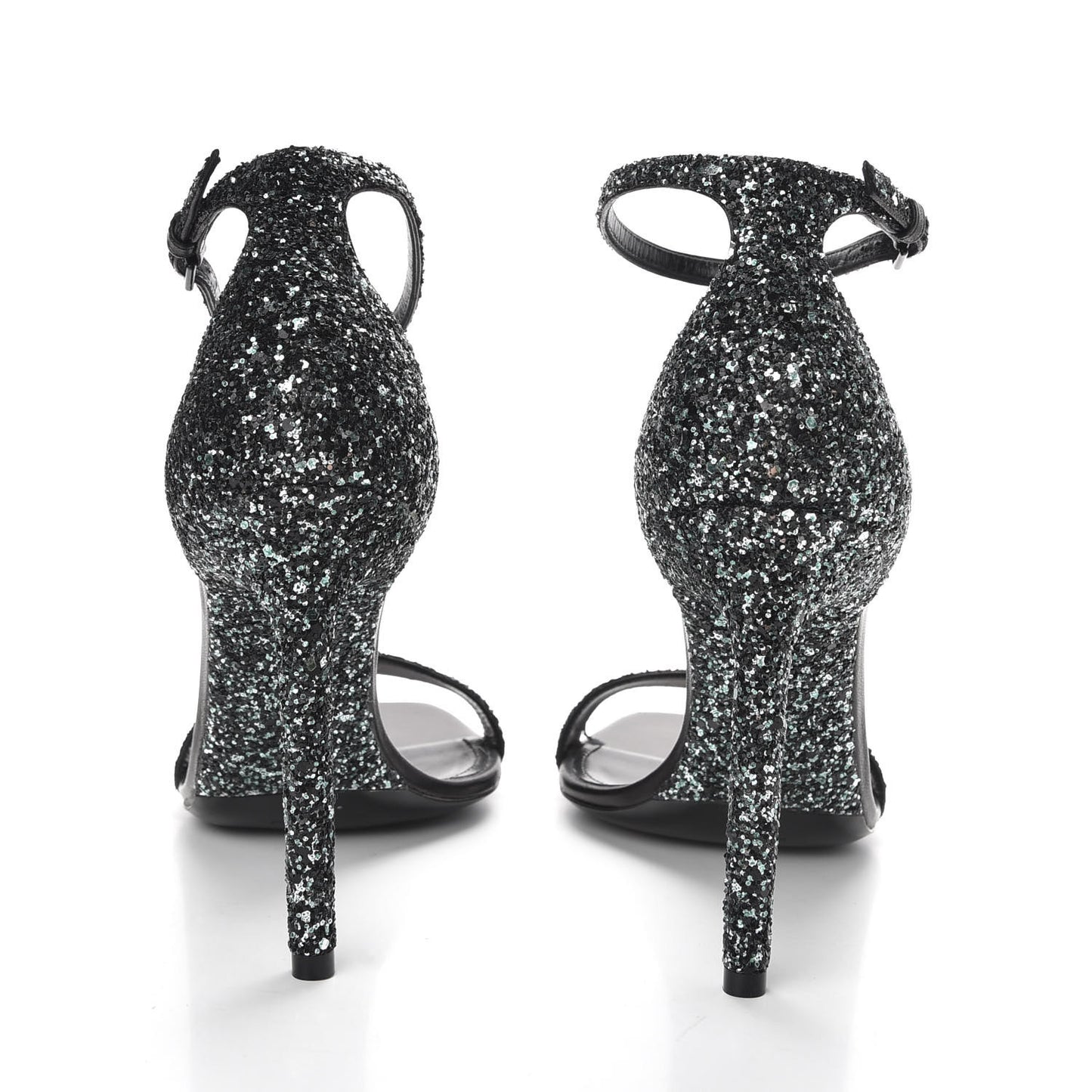 Glitter Amber 105 Ankle Strap Sandals 39 Black