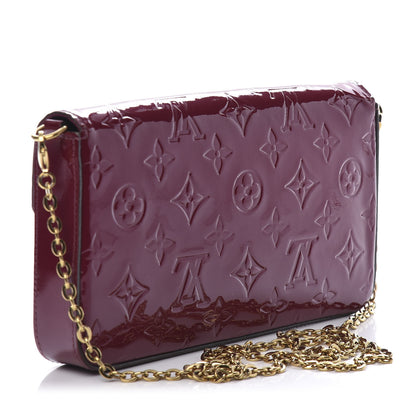 Louis Vuitton Vernis Felicie Chain Wallet Magenta 3 of 10