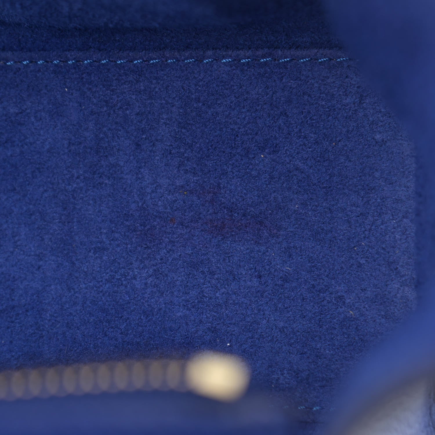Celine Drummed Calfskin Nano Luggage Indigo 10 of 11