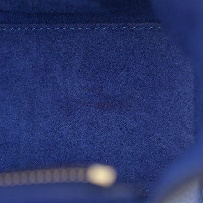 Celine Drummed Calfskin Nano Luggage Indigo 10 of 11
