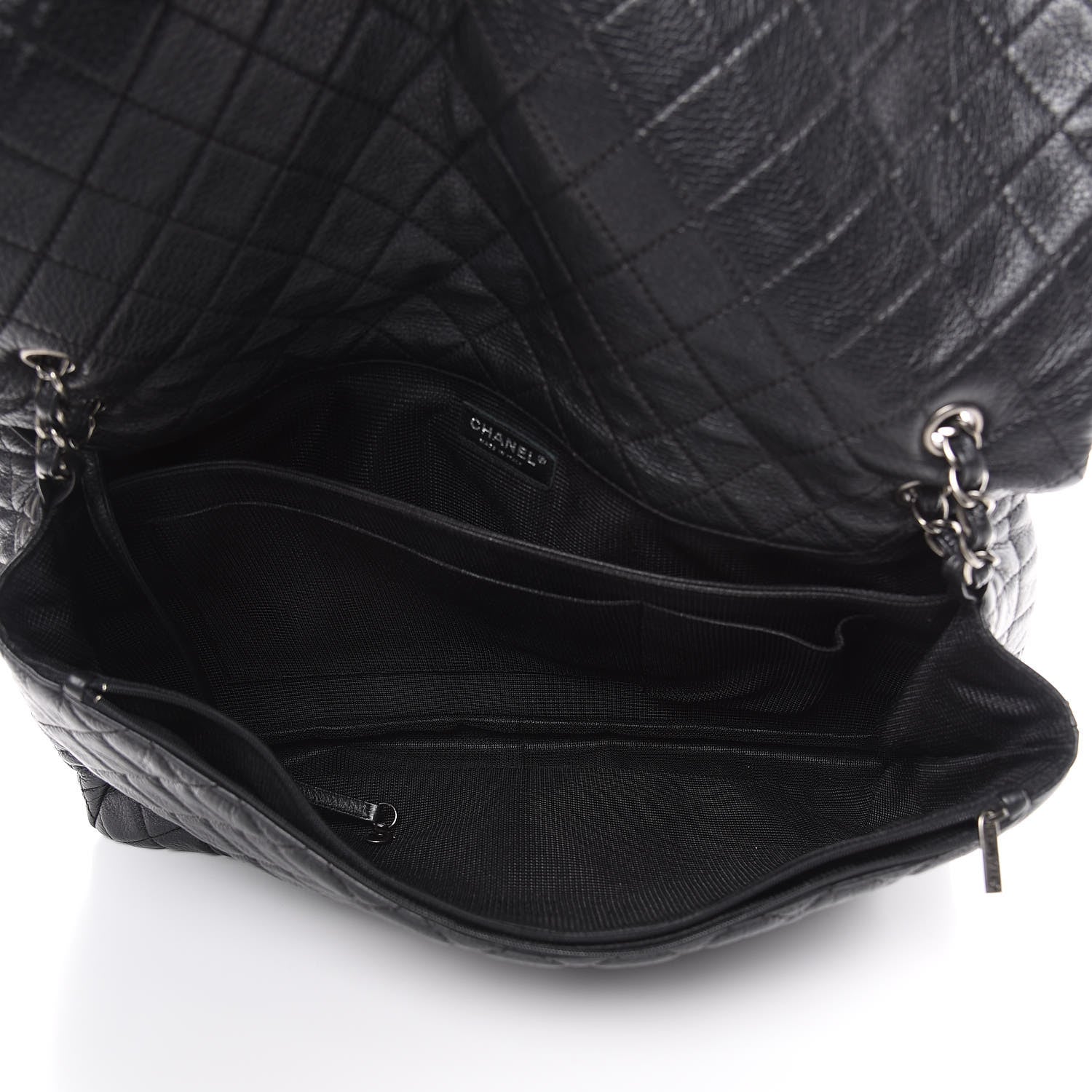 Chanel Calfskin Quilted XXL Travel Flap Bag Black 5 of 9