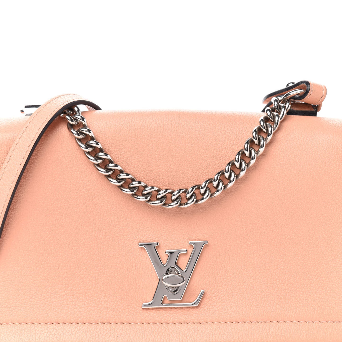 Calfskin Lockme II Chain Bag BB Venus Pink Black Magnolia